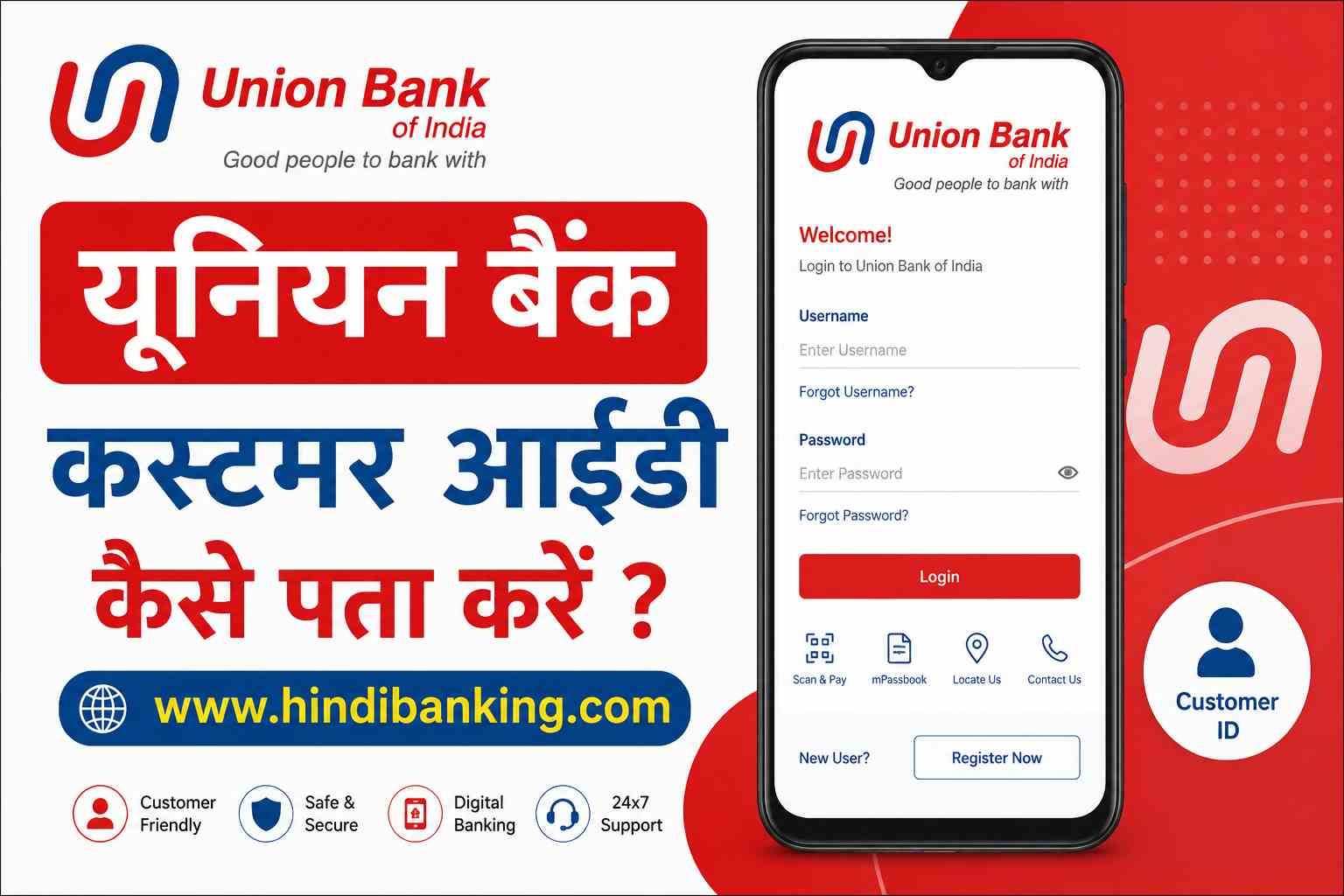 Union Bank Customer ID Kaise Pata Kare.