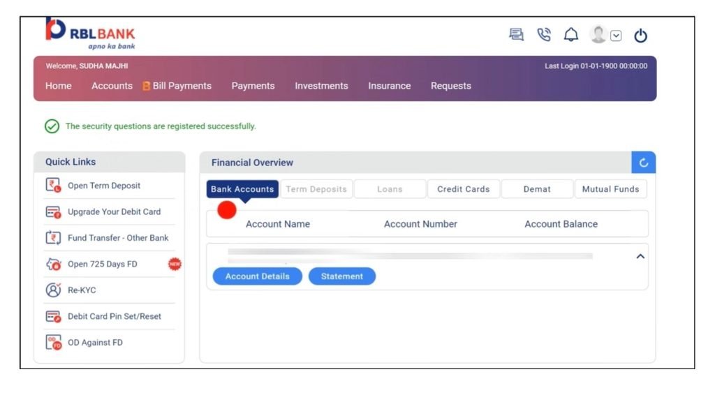 RBL bank net banking registration online